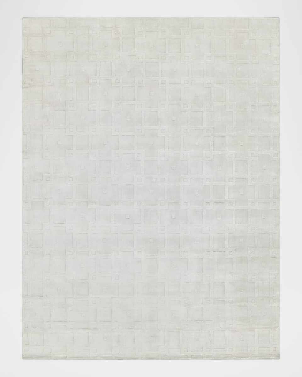 Camora Hand-Loomed White Rug, 4' x 6'